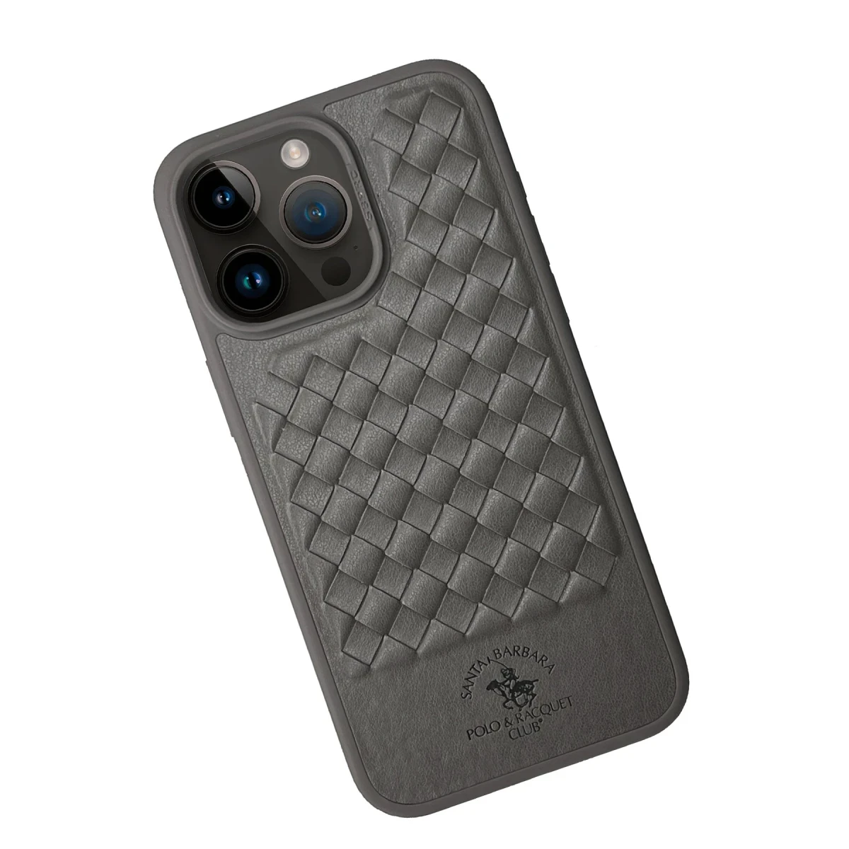 Santa Barbara Polo Racquet Club Apple iPhone 15 Pro Max Ravel Deri Kapak - Titan Gri
