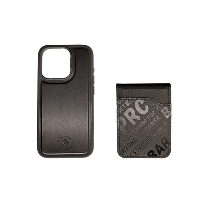 Santa Barbara Polo Racquet Club Apple iPhone 15 Pro Max Timothy Cüzdanlı Standlı Kapak - Siyah