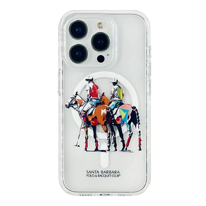 Santa Barbara Polo Racquet Club Apple iPhone 15 Pro Max Willie Şeffaf Magsafe Kapak - Geometry