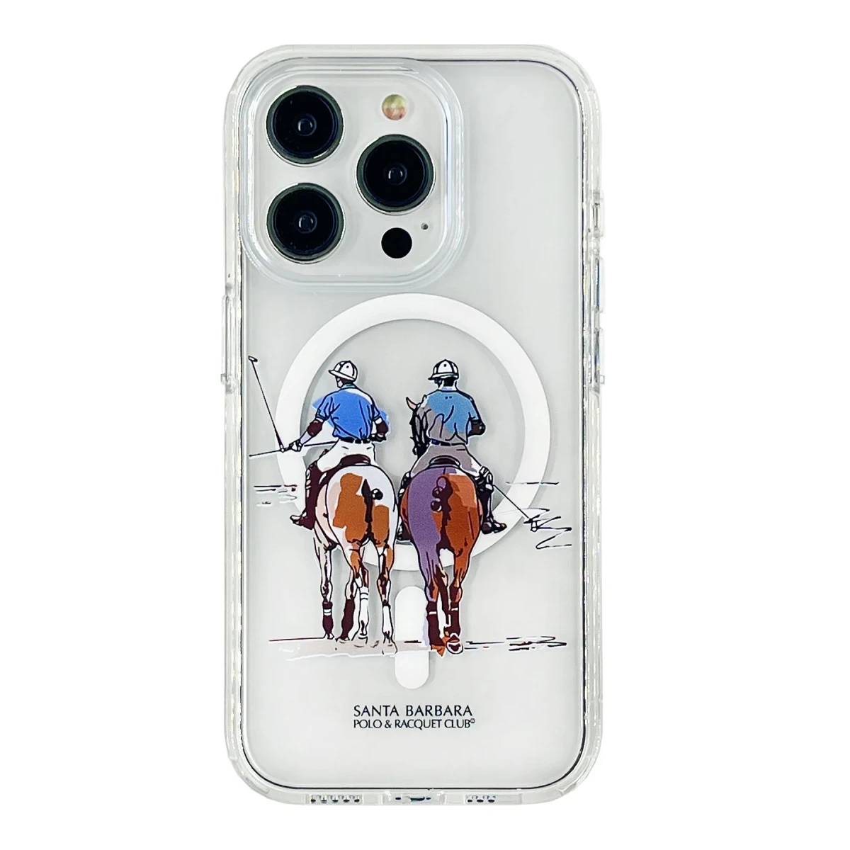 Santa Barbara Polo Racquet Club Apple iPhone 15 Pro Max Willie Şeffaf Magsafe Kapak - Morandi