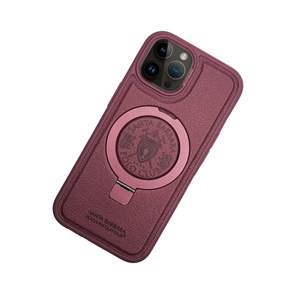 Santa Barbara Polo Racquet Club Apple iPhone 15 Pro Primo Magsafe Stand Kapak - Kırmızı