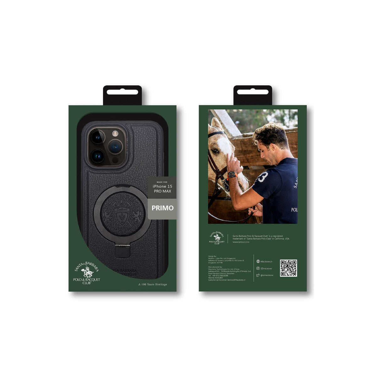Santa Barbara Polo Racquet Club Apple iPhone 15 Pro Primo Magsafe Stand Kapak