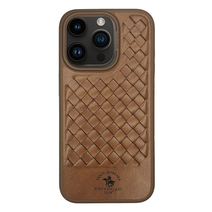 Santa Barbara Polo Racquet Club Apple iPhone 15 Pro Ravel Deri Kapak - Kahverengi