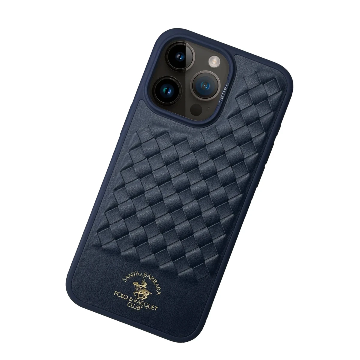 Santa Barbara Polo Racquet Club Apple iPhone 15 Pro Ravel Deri Kapak - Lacivert