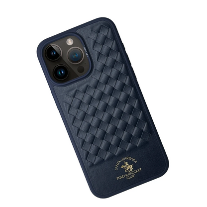 Santa Barbara Polo Racquet Club Apple iPhone 15 Pro Ravel Deri Kapak - Lacivert