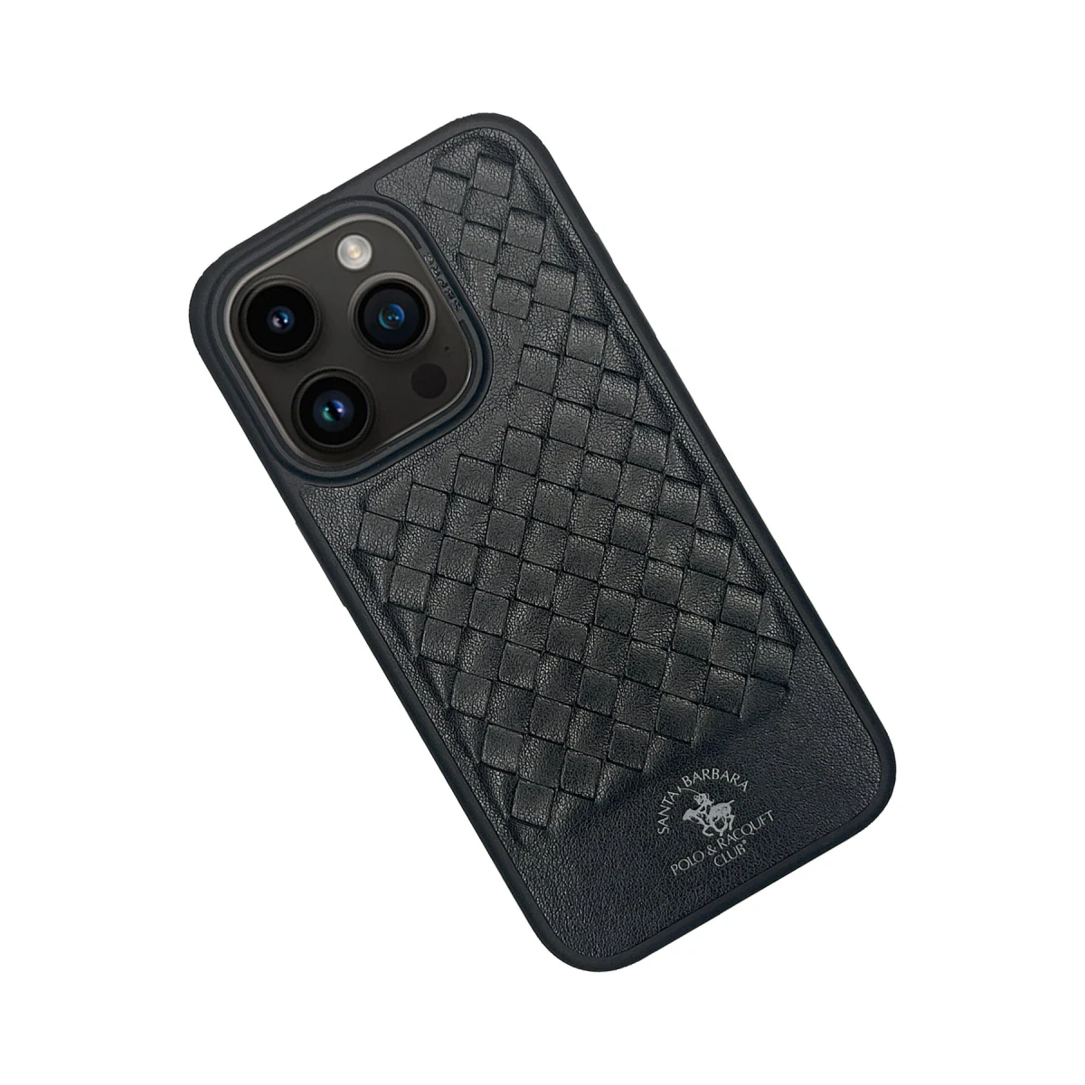 Santa Barbara Polo Racquet Club Apple iPhone 15 Pro Ravel Deri Kapak - Siyah