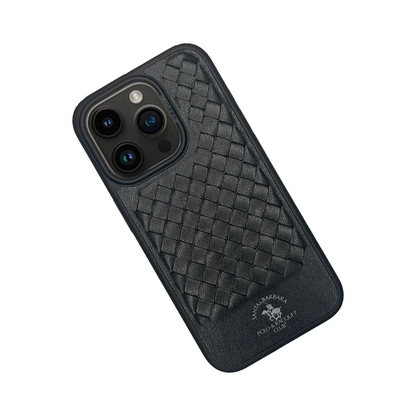 Santa Barbara Polo Racquet Club Apple iPhone 15 Pro Ravel Deri Kapak - Siyah