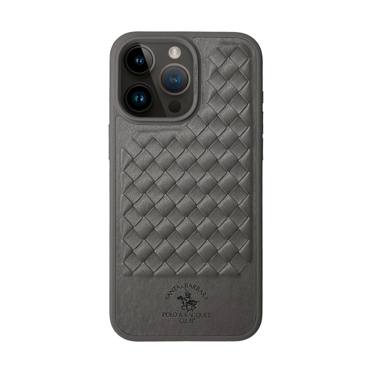 Santa Barbara Polo Racquet Club Apple iPhone 15 Pro Ravel Deri Kapak - Titan Gri