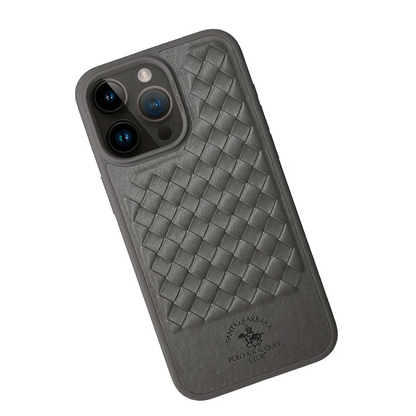Santa Barbara Polo Racquet Club Apple iPhone 15 Pro Ravel Deri Kapak - Titan Gri