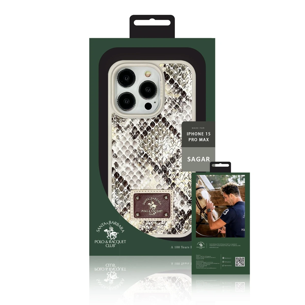 Santa Barbara Polo Racquet Club Apple iPhone 15 Pro Sagar Magsafe Kapak - Lacivert
