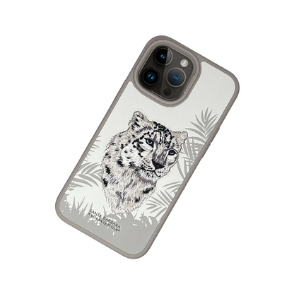 Santa Barbara Polo Racquet Club Apple iPhone 15 Pro Savanna Kapak - Snow Leopard Beyaz