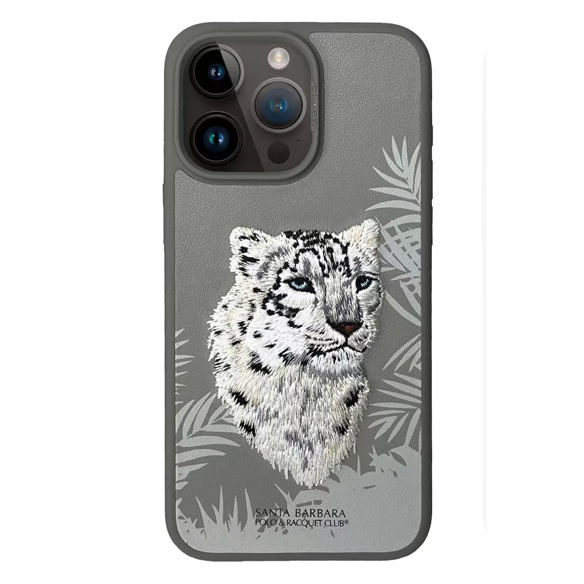 Santa Barbara Polo Racquet Club Apple iPhone 15 Pro Savanna Kapak - Snow Leopard Siyah