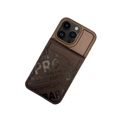 Santa Barbara Polo Racquet Club Apple iPhone 15 Pro Timothy Cüzdanlı Standlı Kapak - Kahverengi