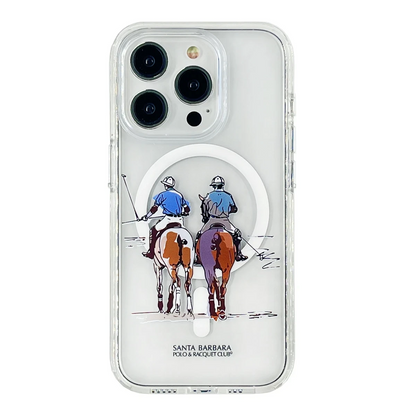 Santa Barbara Polo Racquet Club Apple iPhone 15 Pro Willie Şeffaf Magsafe Kapak - Morandi