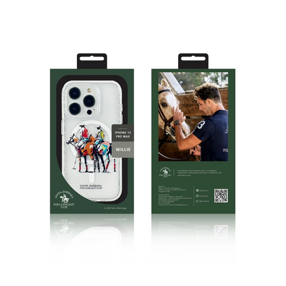 Santa Barbara Polo Racquet Club Apple iPhone 15 Pro Willie Şeffaf Magsafe Kapak - Painting