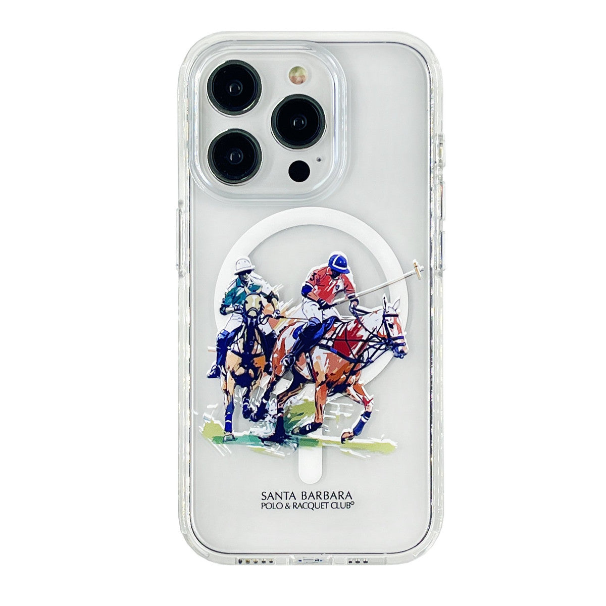 Santa Barbara Polo Racquet Club Apple iPhone 15 Pro Willie Şeffaf Magsafe Kapak