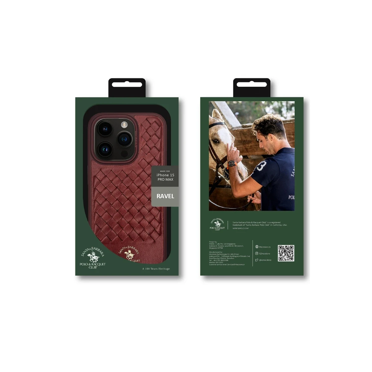 Santa Barbara Polo Racquet Club Apple iPhone 15 Ravel Deri Kapak - Kahverengi