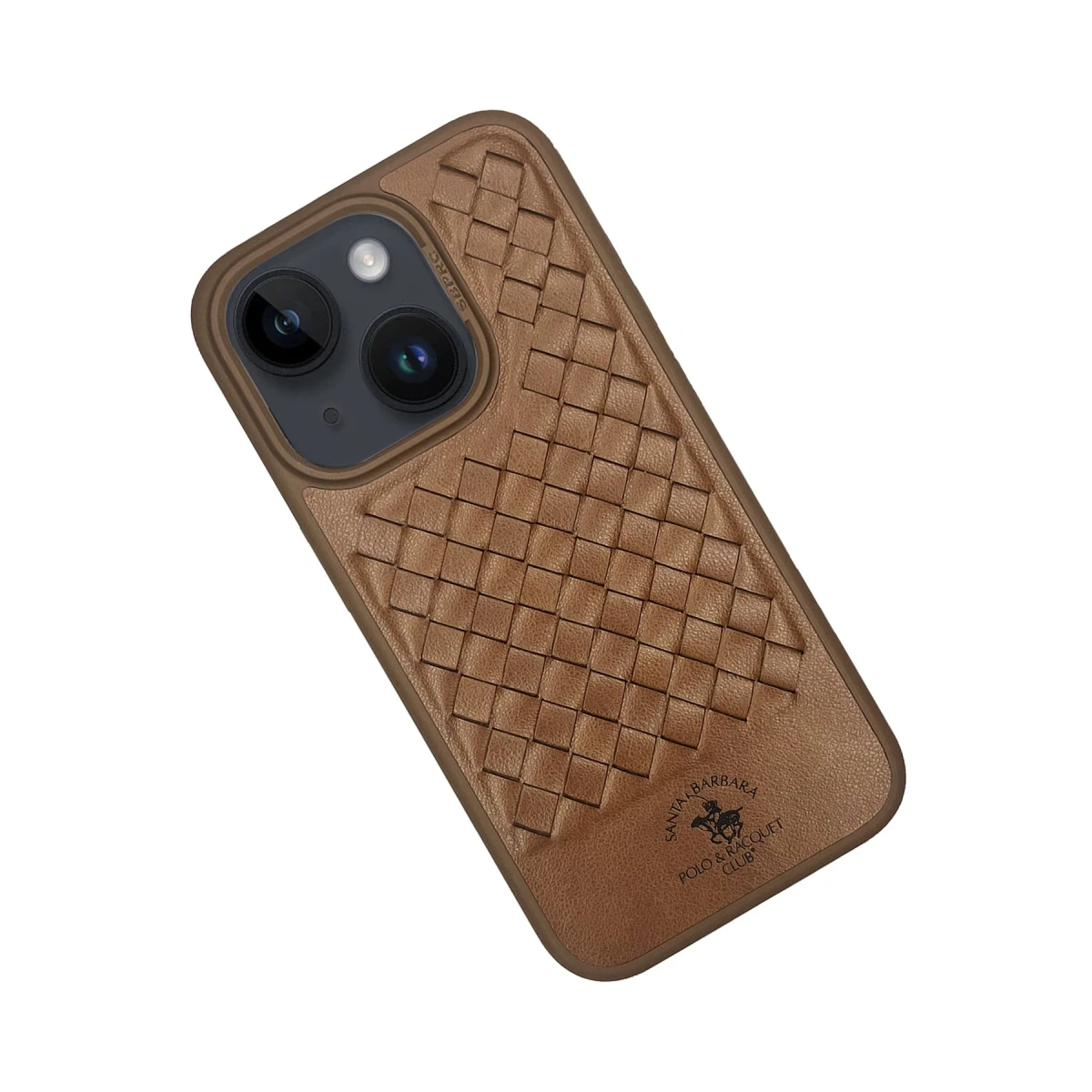 Santa Barbara Polo Racquet Club Apple iPhone 15 Ravel Deri Kapak - Kahverengi