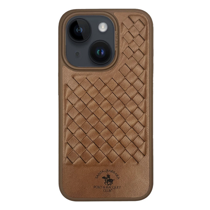 Santa Barbara Polo Racquet Club Apple iPhone 15 Ravel Deri Kapak - Kahverengi