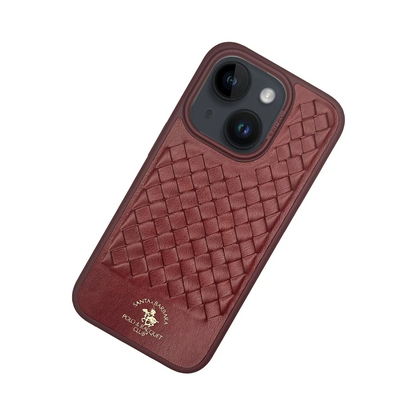Santa Barbara Polo Racquet Club Apple iPhone 15 Ravel Deri Kapak - Kırmızı