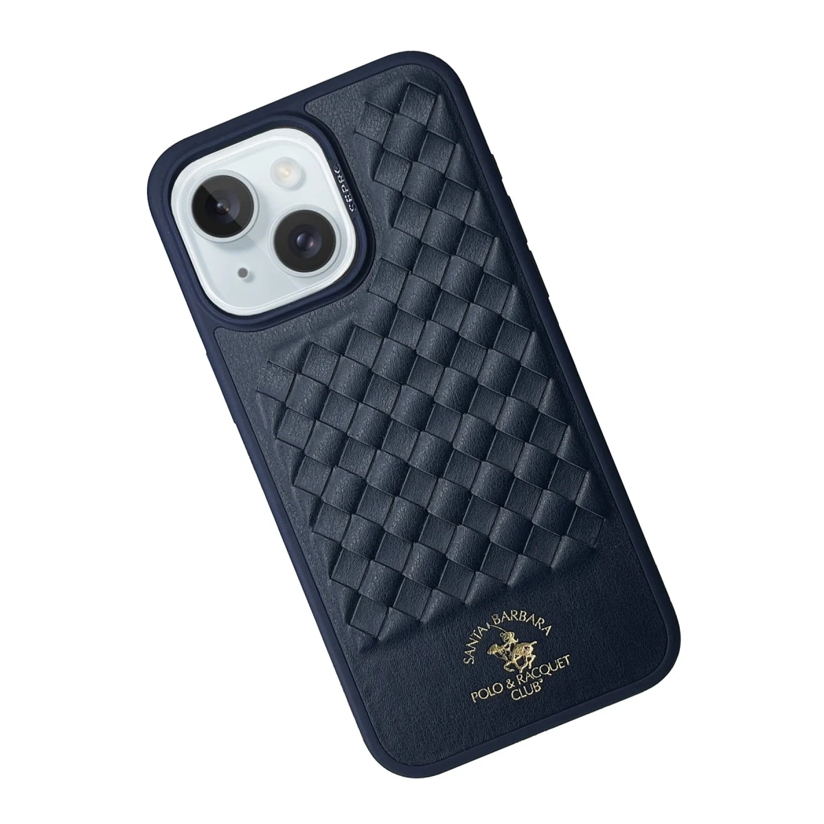 Santa Barbara Polo Racquet Club Apple iPhone 15 Ravel Deri Kapak - Lacivert