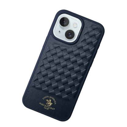 Santa Barbara Polo Racquet Club Apple iPhone 15 Ravel Deri Kapak - Lacivert