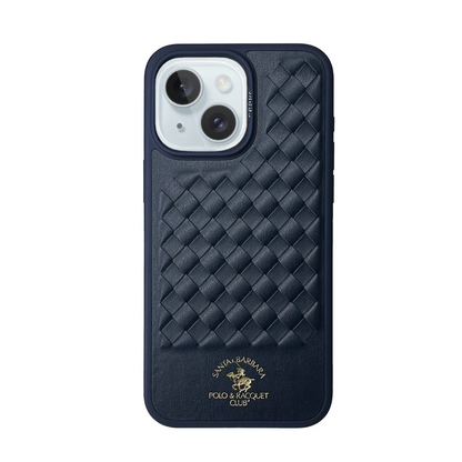 Santa Barbara Polo Racquet Club Apple iPhone 15 Ravel Deri Kapak - Lacivert