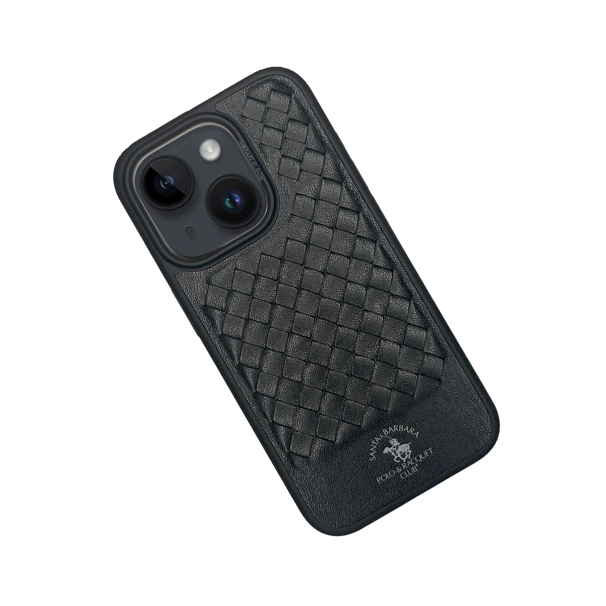 Santa Barbara Polo Racquet Club Apple iPhone 15 Ravel Deri Kapak - Siyah