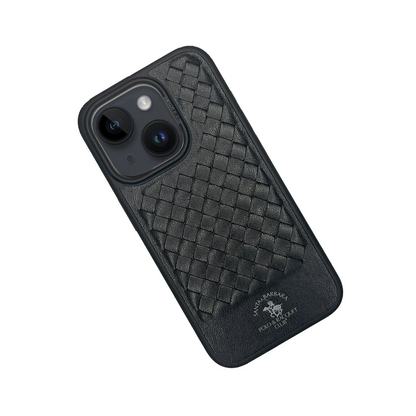 Santa Barbara Polo Racquet Club Apple iPhone 15 Ravel Deri Kapak - Siyah