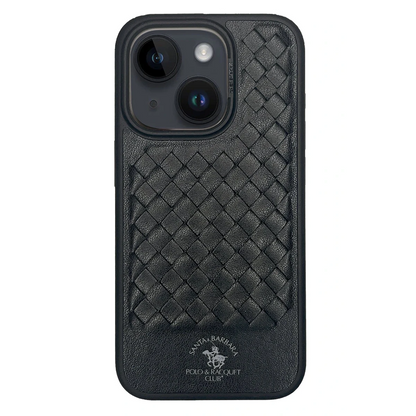 Santa Barbara Polo Racquet Club Apple iPhone 15 Ravel Deri Kapak - Siyah