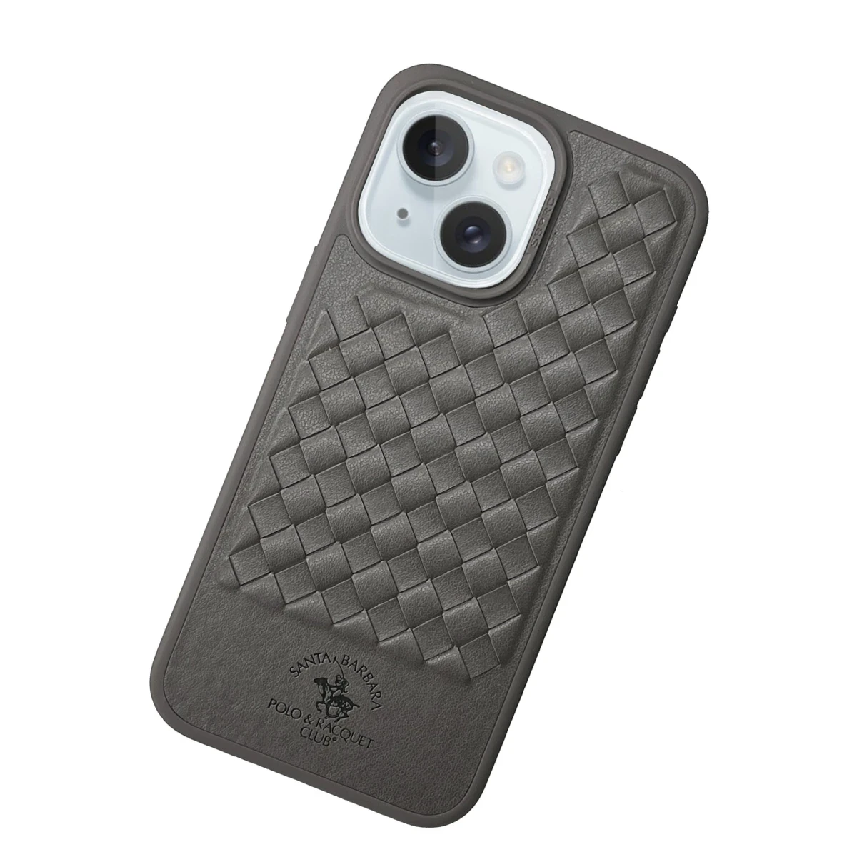 Santa Barbara Polo Racquet Club Apple iPhone 15 Ravel Deri Kapak - Titan Gri