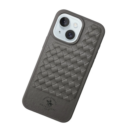 Santa Barbara Polo Racquet Club Apple iPhone 15 Ravel Deri Kapak - Titan Gri