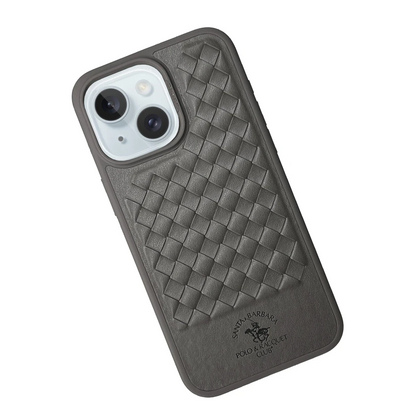 Santa Barbara Polo Racquet Club Apple iPhone 15 Ravel Deri Kapak - Titan Gri