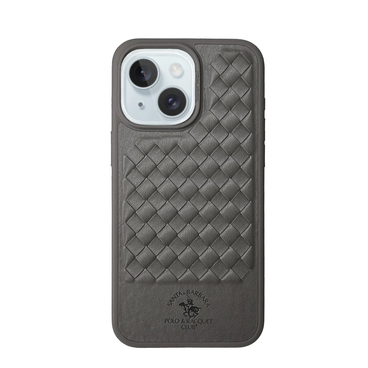 Santa Barbara Polo Racquet Club Apple iPhone 15 Ravel Deri Kapak - Titan Gri