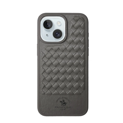 Santa Barbara Polo Racquet Club Apple iPhone 15 Ravel Deri Kapak - Titan Gri