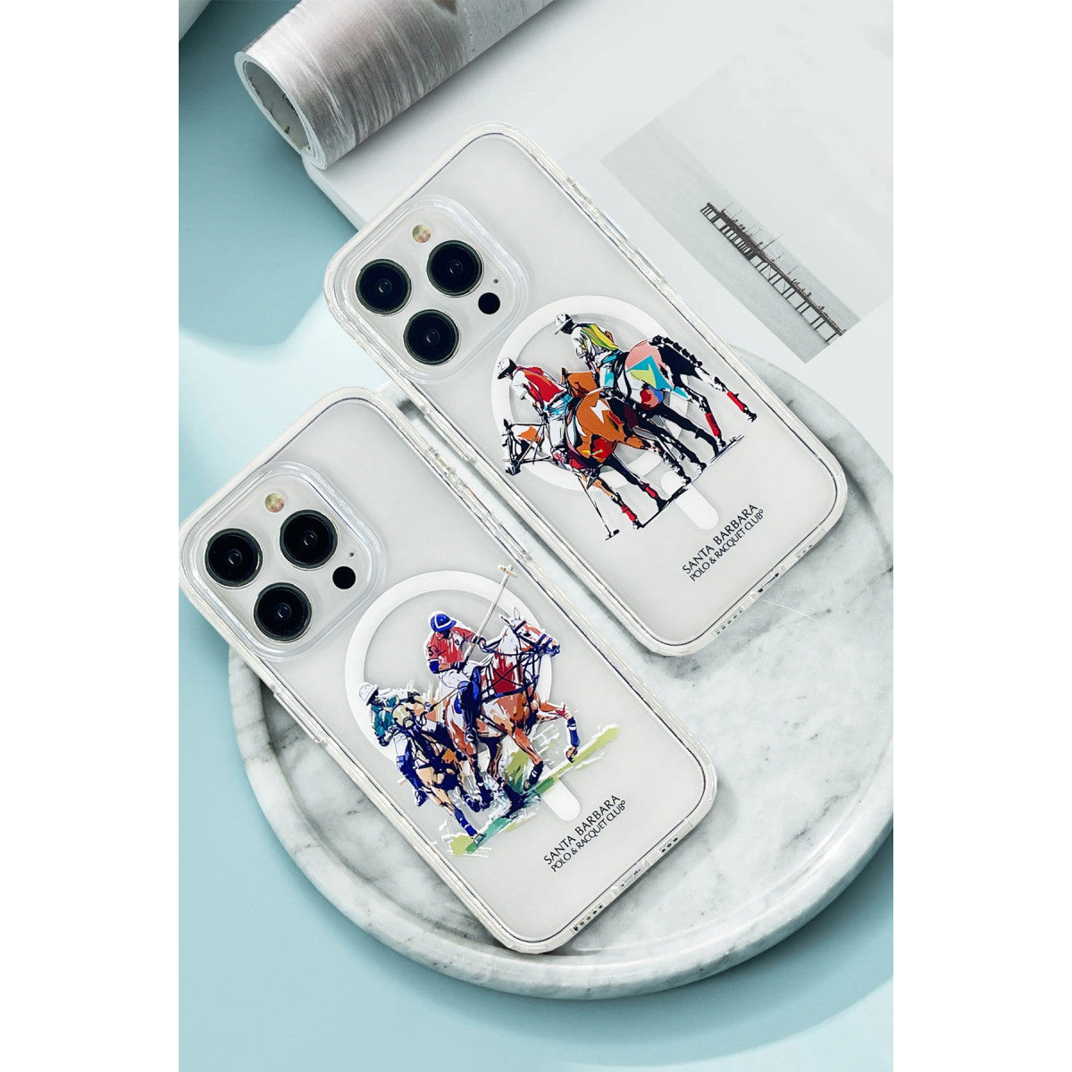 Santa Barbara Polo Racquet Club Apple iPhone 15 Willie Şeffaf Magsafe Kapak