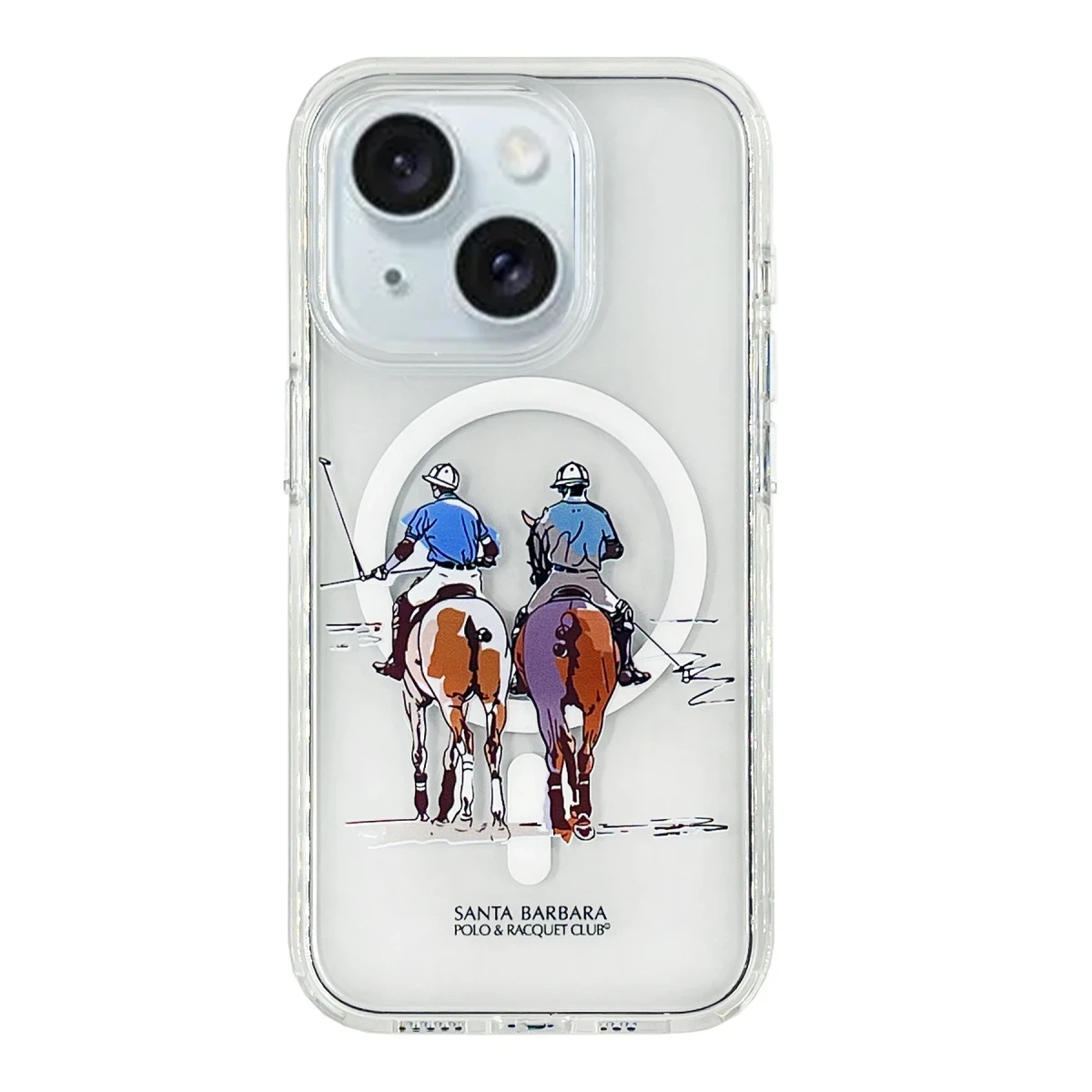 Santa Barbara Polo Racquet Club Apple iPhone 15 Willie Şeffaf Magsafe Kapak - Morandi
