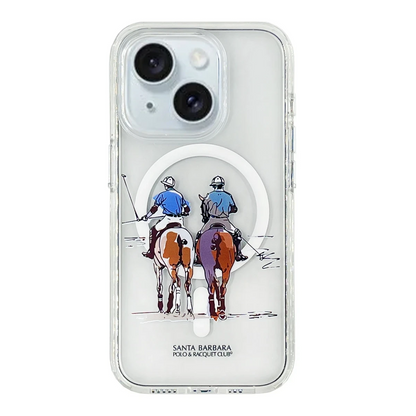 Santa Barbara Polo Racquet Club Apple iPhone 15 Willie Şeffaf Magsafe Kapak - Morandi