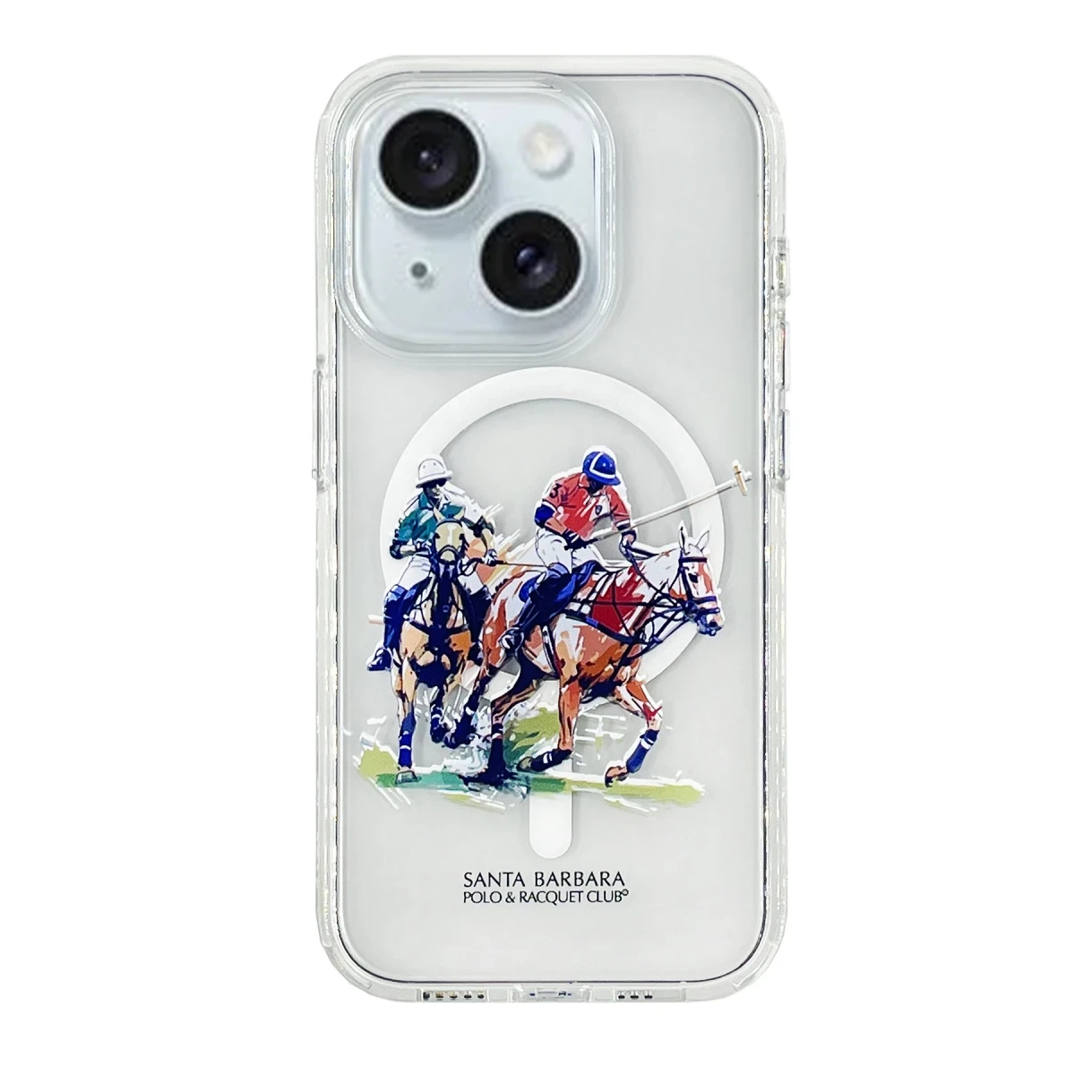Santa Barbara Polo Racquet Club Apple iPhone 15 Willie Şeffaf Magsafe Kapak - Painting
