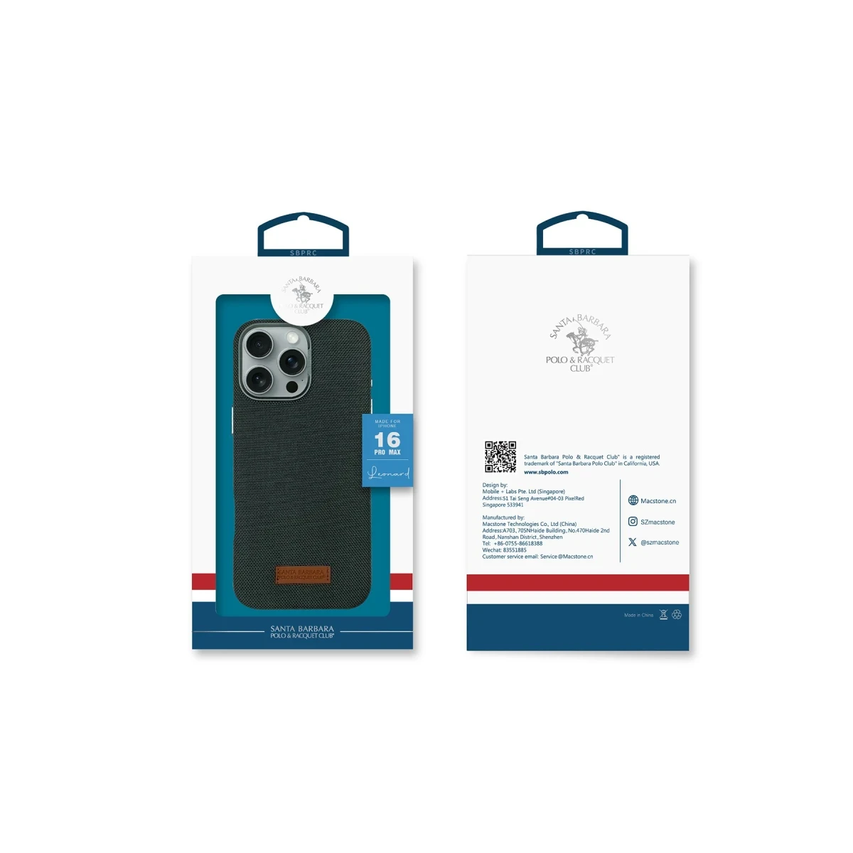 Santa Barbara Polo Racquet Club Apple iPhone 16 Leonard Magsafe Kapak - Siyah