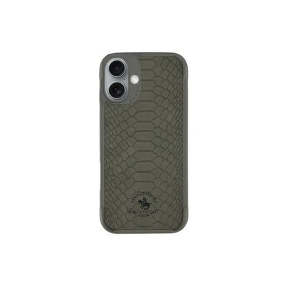 Santa Barbara Polo Racquet Club Apple iPhone 16 Plus Knight Deri Kapak - Titan Gri