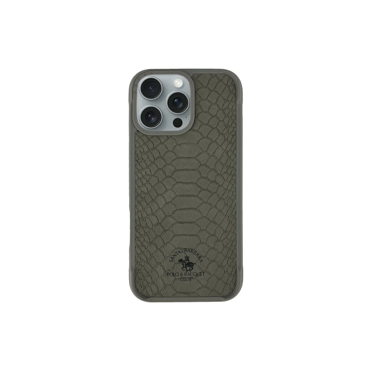 Santa Barbara Polo Racquet Club Apple iPhone 16 Pro Knight Deri Kapak - Titan Gri