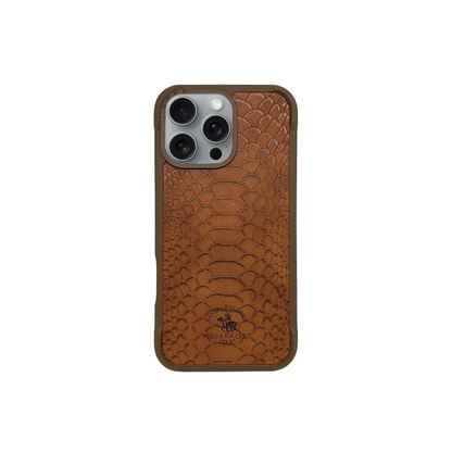 Santa Barbara Polo Racquet Club Apple iPhone 16 Pro Max Knight Deri Kapak - Kahverengi