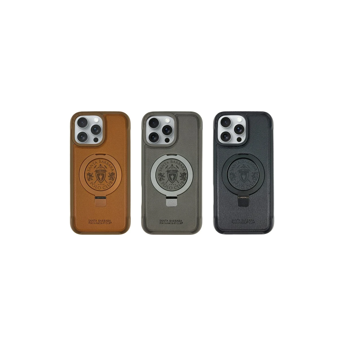 Santa Barbara Polo Racquet Club Apple iPhone 16 Pro Max Primo Magsafe Stand Kapak - Kahverengi