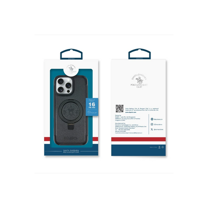 Santa Barbara Polo Racquet Club Apple iPhone 16 Pro Max Primo Magsafe Stand Kapak - Kahverengi