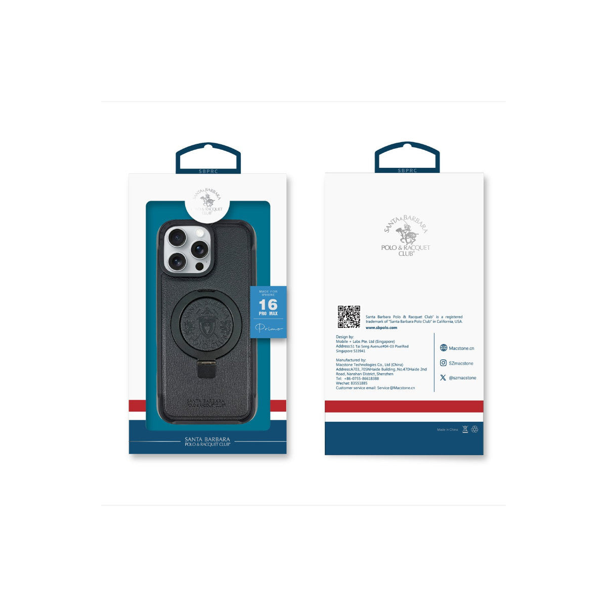 Santa Barbara Polo Racquet Club Apple iPhone 16 Pro Max Primo Magsafe Stand Kapak