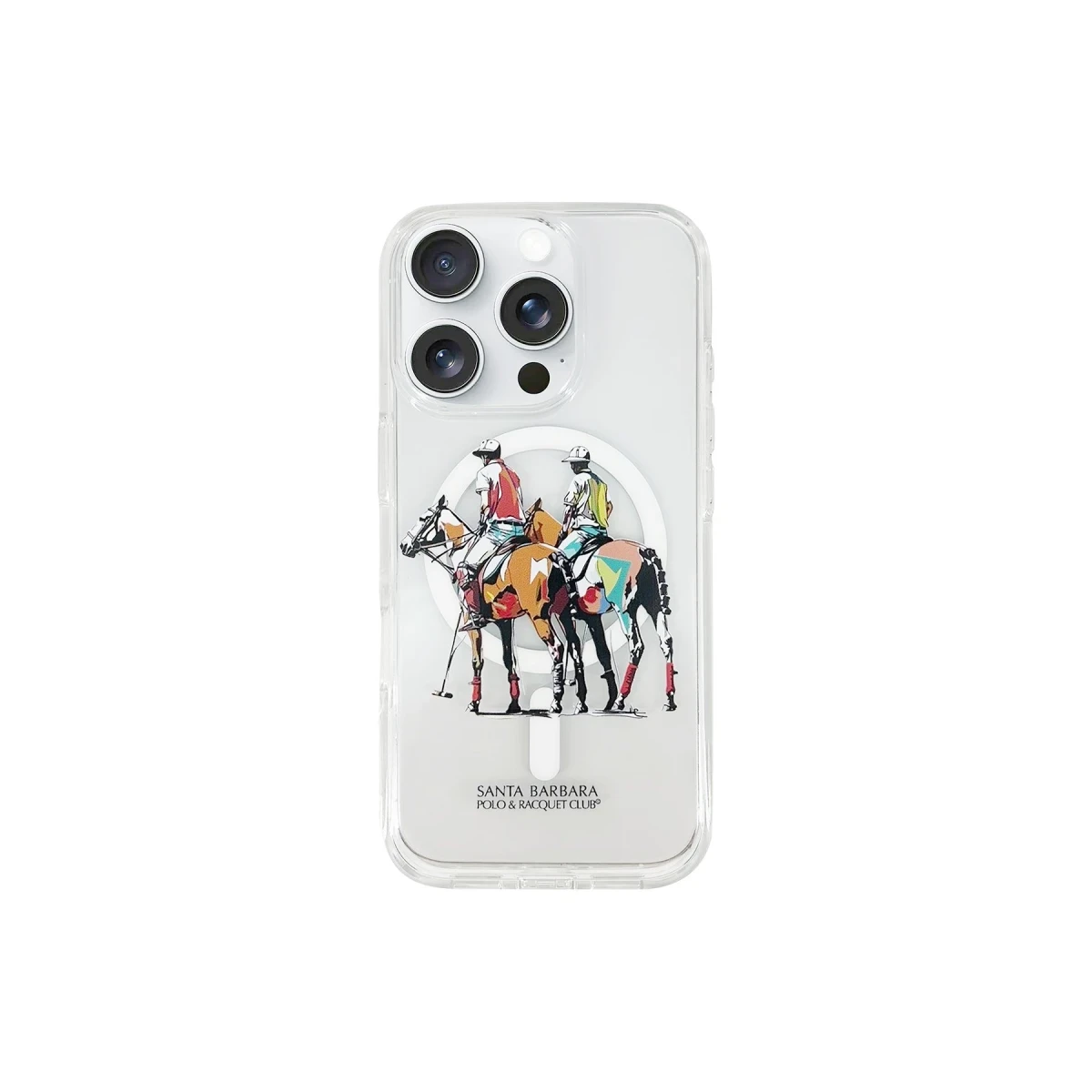 Santa Barbara Polo Racquet Club Apple iPhone 16 Pro Max Willie Şeffaf Magsafe Kapak - Geometry