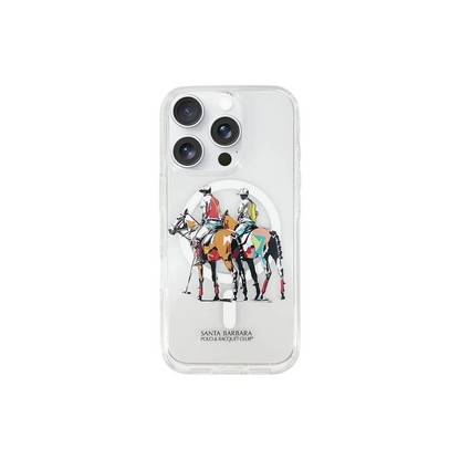 Santa Barbara Polo Racquet Club Apple iPhone 16 Pro Willie Şeffaf Magsafe Kapak - Geometry
