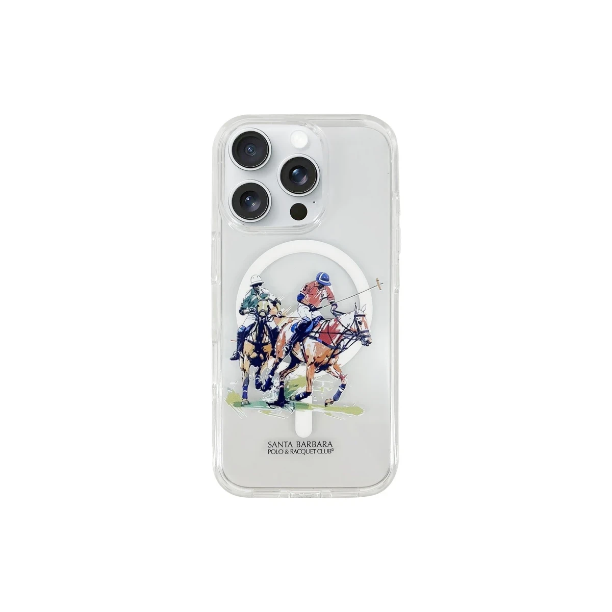 Santa Barbara Polo Racquet Club Apple iPhone 16 Pro Willie Şeffaf Magsafe Kapak - Painting