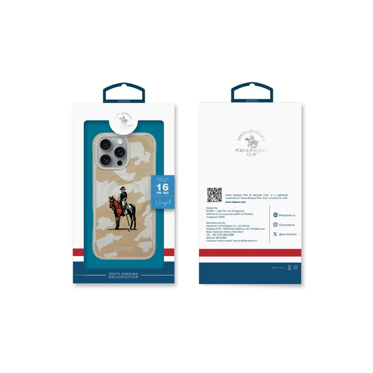 Santa Barbara Polo Racquet Club Apple iPhone 16 Virgil Magsafe Kapak - Bej